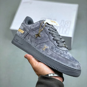 Nike Louis Vuitton LV szary zamsz obuwie sportowe z niskim topem - 2872