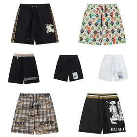 Burberry nadrukowane szyrty z koronką prostą nogą-2893