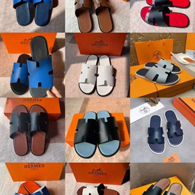HERMES Izmir otwarte palce slip-on flip-flops-2948